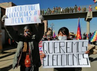 Movilizaciones contra una nueva postergación de las elecciones